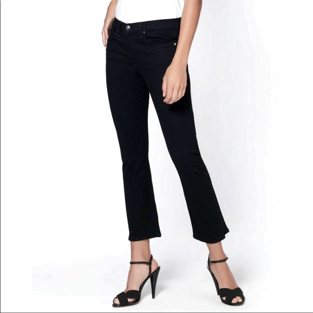 Veronica Beard Kick Flair Daria 8.5” Raven Black Jeans 24